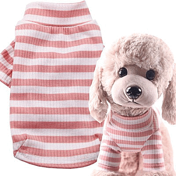 犬服小型犬中型犬ハイネックボーダー【ぽっきり送料無料1000円】かわいい春夏秋カットソー売れ筋犬の服