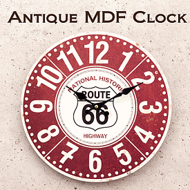 時計 直径34cm 掛け時計 ルート66 アンティーク調 アメリカン ビンテージ おしゃれ かけ時計