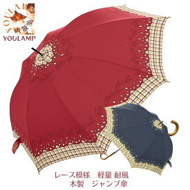 傘 レディース 雨傘 耐風グラスファイバー ジャンプ傘 60cm 軽量 傘 おしゃれ かわいい 通販 人気