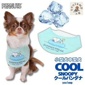 犬 バンダナ クール ペット スヌーピー クール バンダナ 夏用 猛暑 散歩 接触冷感 犬用 熱中症 暑さ 対策 ひんやり 冷却 COOL 小型犬 中型犬 首 父の日 ギフト