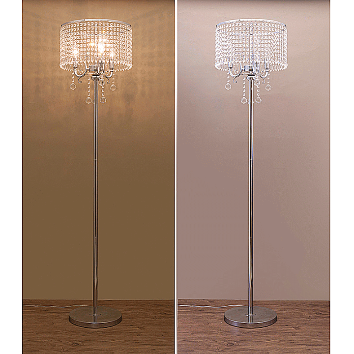 楽天市場】フロアランプ クリスタル 3灯 E12 LED対応 スタンドランプ