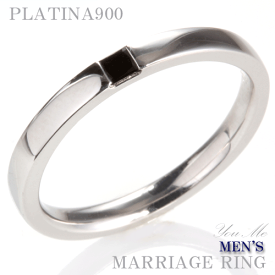 結婚指輪 マリッジリング プラチナ 選べるペアリング メンズ [Cタイプ幅2.7mm +4万でセット ブラックダイヤ1石〕刻印無料 プラチナ900 結婚指輪 マリッジリング ペアリング 結婚指輪 ハードプラチナ