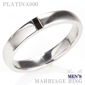 婚指輪 マリッジリング プラチナ 選べるペアリング メンズ [Dタイプ幅3.5mm +5万でセット ブラックダイヤ2石]刻印無料 プラチナ900 結婚指輪 マリッジリング ペアリング 結婚指輪 ハードプラチナ