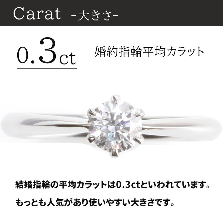楽天市場】婚約指輪 ティファニー6本爪デザイン 0.3ct D VS1 3EX H＆C 