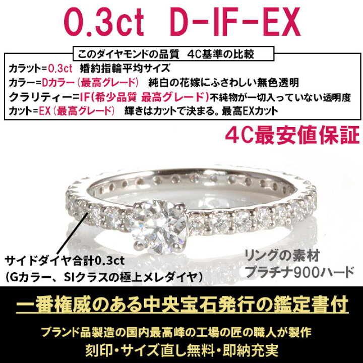 楽天市場】婚約指輪 エタニティリング ダイヤ プラチナ900 ラウンド  