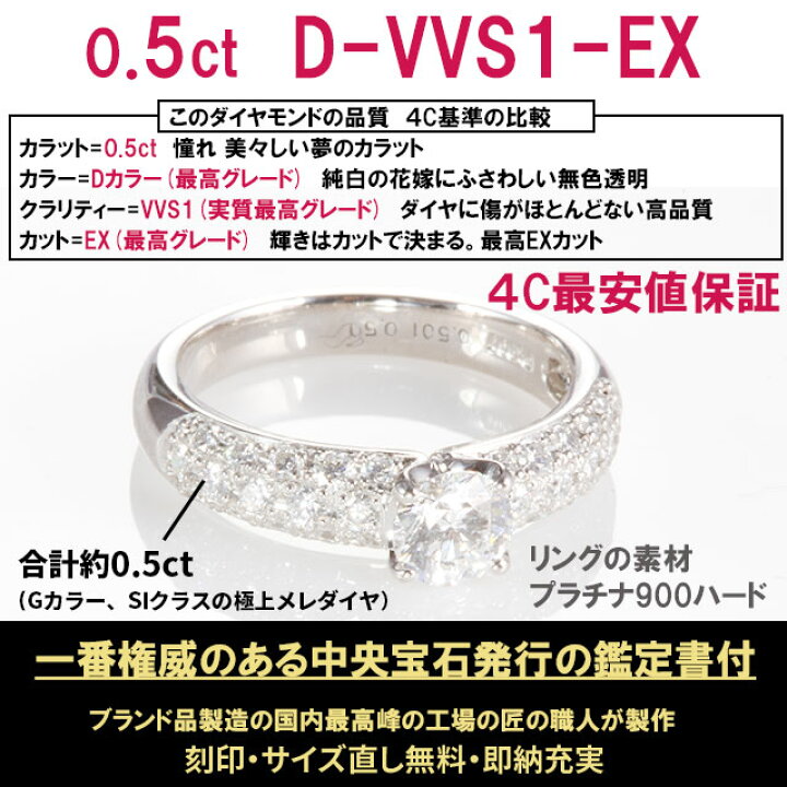 楽天市場】婚約指輪 エタニティリング ダイヤ パヴェ プラチナ900〔9号 