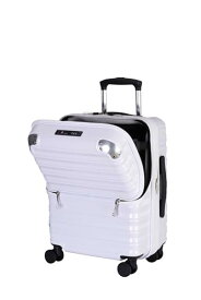 [アクタス] スーツケース ジッパー フロントオープン ブレーキ付き 拡張 機内持ち込み可 35(拡張時43) L 30 cm 3.6kg ホワ