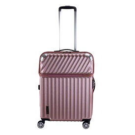 [トラベリスト] スーツケース ジッパー トップオープン モーメント 拡張機能付き 61L 64 cm 4.3kg ピンクヘアラインエンボス