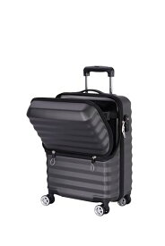 [アクタス] フロントオープンS スーツケース 鏡面フロントオープンS 付 34L 53 cm 3kg マットブラック