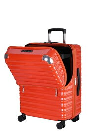 [アクタス] スーツケース ジッパー フロントオープン ブレーキ付き 拡張 61(拡張時72) L 33 cm 4.3kg オレンジカーボン