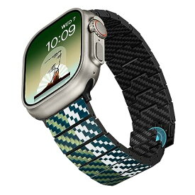 カーボン製 ウォッチバンド モダン 風 Apple Watch対応 バンド Series Ultra2/Ultra/9/8/7/6/SE2/SE