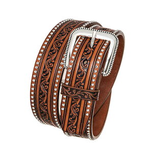 435018�j���[�E�F�[�u New Wave �����Y �E�G�X�^�� ���U�[�x���g ��MEN BELT�� �u���E�� �{�v 7211 BROWN 32-38 �y���������z