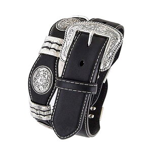 435019�j���[�E�F�[�u New Wave �����Y �E�G�X�^�� ���U�[�x���g ��MEN BELT�� �u���b�N �{�v 7209 BLACK 32-38 �y���������z