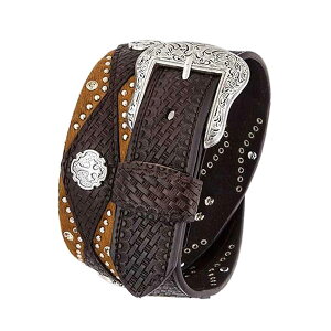435024�j���[�E�F�[�u New Wave �����Y �E�G�X�^�� ���U�[�x���g ��MEN BELT�� �u���E�� �{�v 7201 BROWN 32-38 �y���������z