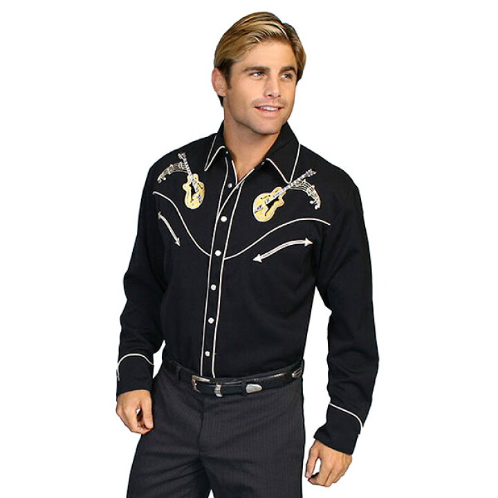 楽天市場】#912140スカリー(Scully)ロックンロール刺繍入りウエスタン  