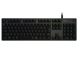 【ポイント10倍】 ロジクール キーボード G512 Carbon RGB Mechanical Gaming Keyboard (Clicky) G512-CK [カーボンブラック] [キーレイアウト：日本語108 キースイッチ：メカニカル インターフェイス：USB テンキー：あり キーストローク：4mm] 【P10倍】