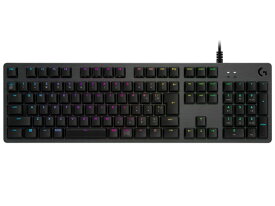 【ポイント10倍】 ロジクール キーボード G512 Carbon RGB Mechanical Gaming Keyboard (Tactile) G512r-TC [ブラック] [キーレイアウト：日本語/フルサイズ キースイッチ：メカニカル インターフェイス：USB テンキー：あり キーストローク：4.0mm] 【P10倍】