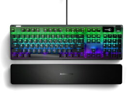 【ポイント10倍】 steelseries キーボード Apex Pro US [ブラック] [キーレイアウト：英語104/フルサイズ キースイッチ：メカニカル インターフェイス：USB テンキー：あり] 【P10倍】