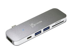 【ポイント10倍】 j5 create USBハブ JCD386 [ポート数：3系統 インターフェイス(パソコン側)：USB3.1 Gen1(USB3.0) Type-C インターフェイス(USB機器側)：USB3.1 Gen1(USB3.0) Type-Ax2/Type-Cx1/HDMIx1/SDカードスロット/microSDカードスロット] 【P10倍】