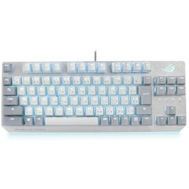 【ポイント10倍】 ASUS キーボード ROG Strix Scope NX TKL Moonlight White 赤軸 [White/Gray] [キーレイアウト：日本語87/80% キースイッチ：メカニカル インターフェイス：USB テンキー：なし(テンキーレス)] 【P10倍】