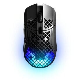 【ポイント10倍】 steelseries マウス Aerox 5 Wireless [タイプ：光学式マウス インターフェイス：Bluetooth 5.0/USB/無線2.4GHz/レシーバー：USB Type-C その他機能：カウント切り替え可能 ボタン数：9ボタン 重さ：74g] 【P10倍】