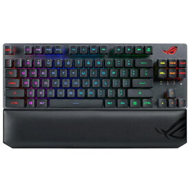 【ポイント10倍】 ASUS キーボード ROG Strix Scope RX TKL Wireless Deluxe 赤軸 [キーレイアウト：英語/80% キースイッチ：オプティカル インターフェイス：USB/Bluetooth テンキー：なし(テンキーレス)] 【P10倍】