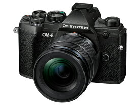 【ポイント10倍】 OMデジタルソリューションズ デジタル一眼カメラ OM SYSTEM OM-5 12-45mm F4.0 PRO レンズキット [ブラック] 【P10倍】