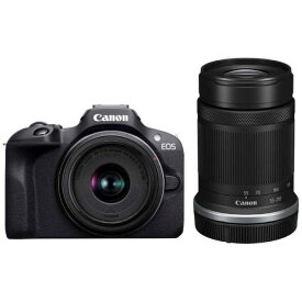 【ポイント10倍】 CANON デジタル一眼カメラ EOS R100 ダブルズームキット [タイプ：ミラーレス 画素数：2580万画素(総画素)/2410万画素(有効画素) 撮像素子：APS-C/22.3mm×14.9mm/CMOS 重量：309g] 【P10倍】