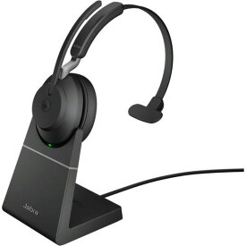 【ポイント10倍】 Jabra ヘッドセット Evolve2 65 - USB-A MS Teams Mono with Charging Stand [ブラック] [ヘッドホンタイプ：オーバーヘッド 装着タイプ：片耳用 接続方式：ワイヤレス リモコン：○] 【P10倍】