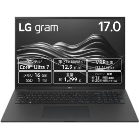 【ポイント10倍】 LGエレクトロニクス ノートパソコン LG gram Pro 17Z90SP-MA78J [オブシディアンブラック] 【P10倍】