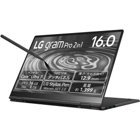 【ポイント10倍】 LGエレクトロニクス ノートパソコン LG gram Pro 2in1 16T90SP-MA78J [オブシディアンブラック] 【P10倍】