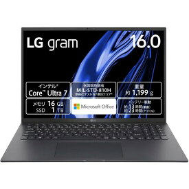 【ポイント10倍】 LGエレクトロニクス ノートパソコン LG gram 16Z90S-MA78J2 [オブシディアンブラック] 【P10倍】