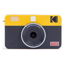 【ポイント10倍】 コダック インスタントカメラ Mini Shot 2 RETRO PMS2R-C210RY [イエロー] [フィルムサイズ（横x縦）：86×54mm フラッシュ：○ セルフタイマー：○] 【P10倍】