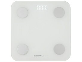 【ポイント10倍】 エレコム 体重計・体脂肪計・体組成計 エクリア HCS-BTWFS01WH [ホワイト] [タイプ：体組成計 測定方式：両足 サイズ：280x25x280mm 重量：1.2kg] 【P10倍】