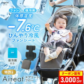 【クーポンで8800円～】ベビーカー ファンシート 保冷剤対応 暑さ対策 保冷シート 扇風機 赤ちゃん ひんやり ベビーシート チャイルドシート 夏 ファン付き クーラー ひんやり 足元カバー ベビーカーファンシート エアリートフロー regalo piu rv020