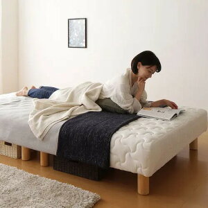 マットレスベッド シングルベッド ポケットコイル 脚付き 分割式 ヘッドレス 日本国産 ナチュラル 幅83cm 長さ206cm 脚の高さ7cm 脚の高さ7cm 脚の高さ15cm 脚の高さ22cm 脚の高さ30cm 脚の高さ40cm
