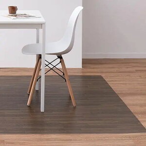 マット 幅182cm 長さ260cm 滑り止め加工 ウォッシャブル 抗菌 木目調 床暖房対応 ホットカーペット対応 フリーカット ダーク