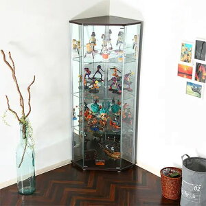 [���r���O �L���r�l�b�g] �K���X�R���N�V�����P�[�X �u���E�� �R�[�i�[�^�C�v �w�ʃ~���[ ��72cm ���t�����[ �K���X���t�� �����K���X �R���N�V����