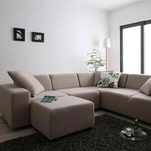 3人掛け以上 コーナーソファセット オットマン付き 幅55cm こだわりの高品質 ロータイプ 国産 幅130cm ベージュ ブラウン 軽量 肘掛け 脚付き 取り外し可能 クッション付き