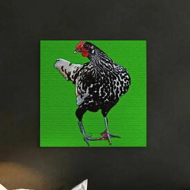 本格派の高級キャンバスはベルギー製 ニワトリをモチーフにしたインテリアパネル