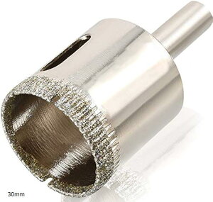 【楽天ランキング1位入賞】ホールソー ガラス タイル 用 サイズ 6〜150mm ガラスあなあけ 工具 ホルソー(30mm, 30mm)