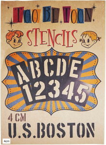 �y�y�V�����L���O1�ʓ��܁z�X�e���V���V�[�g �A ���t�@�x�b�g�啶���������Z�b�g U.S.BOSTON 4cm SSBTcm (��, 4cm)