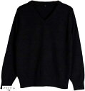 セーター Vネック 長袖 無地 スクールセーター 女子 高校生 学生 制服 男女兼用 オフィス 綿 ブラック／L (ブラック, L)