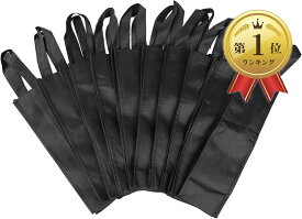 【楽天ランキング1位入賞】互換品 ワインバッグ 不織布 布製 持ち帰り テイクアウト 用 ワイン袋 手提げ 黒10枚 (黒10枚)