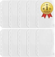 【楽天ランキング1位入賞】システム手帳リフィル A7 ミニ6穴 10枚 ファスナーポケット