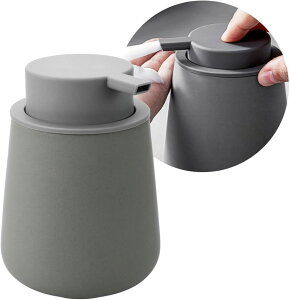 北欧風ソープディスペンサー プッシュ式 押しやすい 大容量 手洗い 自宅 ホテル モデルルーム グレー(グレー, 小)