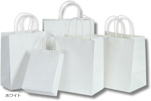 手提げ袋 ギフトバッグ 持ち手付き シンプルデザイン 無地紙袋 20枚セット ギフト用・店舗用・イベント配布 (ホワイト, 21x27x11cm)