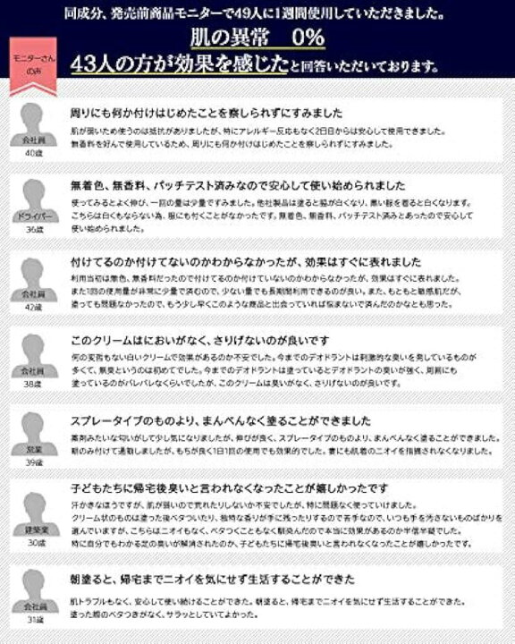 楽天市場 わきが クリーム 脇 デオドラント メンズ 制汗剤 わきあせ 足の匂い消し ワキガ 医薬部外品 40ml 2本 スピード発送 Reapri リアプリ