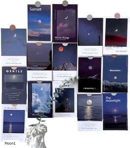 ŉ |XgJ[h 15Zbg ͂TCY k ؍ CO CeA G ~j|X^[(Moon1)