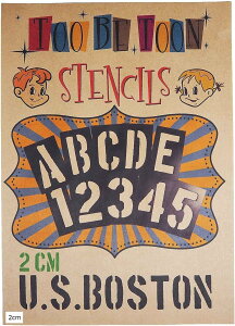 �X�e���V���V�[�g �A ���t�@�x�b�g�啶���������Z�b�g U.S.BOSTON 2cm SSBTcm (��, 2cm)